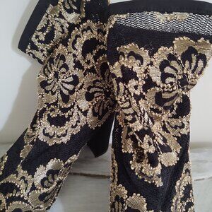 New! L A C E Y 🖤Ankle-Booty-Heels~ Black & Tan Color Size: 9